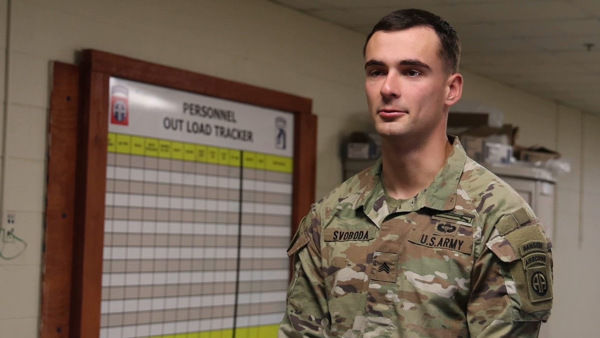Sgt. Nolan Svoboda, an infantry squad leader assigned to 3rd Brigade Combat Team, 82nd Airborne Division, discusses his participation in Swift Response 25 - part of DEFENDER 25 - at Fort Bragg, North Carolina, May 8, 2025. The “I’m a DEFENDER” campaign provides a means to highlight the individual soldier and their contributions. DEFENDER 25 is Europe's largest annual U.S. Army exercise, incorporating approximately 25,000 soldiers from 29 Allied and partner nations to rehearse the ability to rapidly deploy forces, integrate and expand multi-domain operations capability, and demonstrate combined command and control structures. Simulations operations will take place during three exercises - Swift Response, Immediate Response, and Saber Guardian - across 15 countries, building readiness and interoperability between the U.S., NATO Allies, and partner nations from May 11 - June 24, 2025. (U.S. Army video by Spc. Shawn Richardson)
