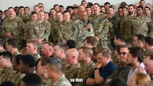 USSTRATCOM Commander Speaks To Team Whiteman During Omaha Trophy Presentation