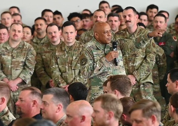 USSTRATCOM Commander Speaks To Team Whiteman During Omaha Trophy Presentation