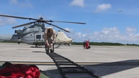 HMLA-169, 3rd Recon Bn. conduct preflight checks for helocast training