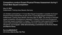 Competitors conduct Expert Physical Fitness Assessment during V Corps Best Squad competition