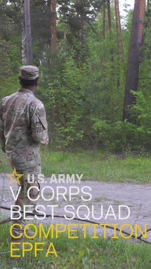Competitors conduct Expert Physical Fitness Assessment during V Corps Best Squad competition