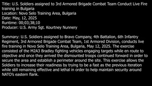 U.S. Soldiers conduct Bradley Live Fire Training in Bulgaria