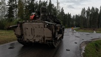 U.S. Army Bradley’s Intiate a Simulated Firefight in Estonia (Hedgehog 25)