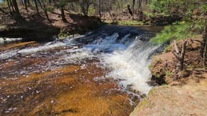 Spring 2025 Scene at Trout Falls at Fort McCoy's Pine View Recreation Area