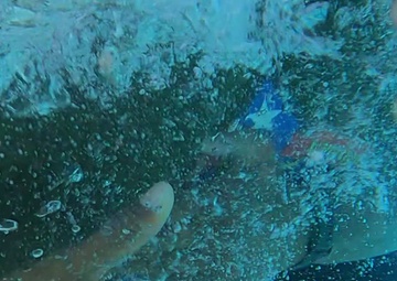 Marines make waves while shallow water grappling during MAIC 73-25