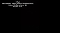 B-Roll Kirtland AFB Marquez Park Plaque Rededication Ceremony