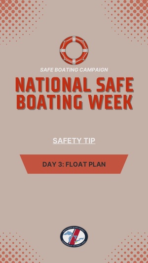 National Safe Boating Week - Float Plan