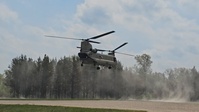 CH-47 Chinook support for Army Reserve Best Squad action at Fort McCoy