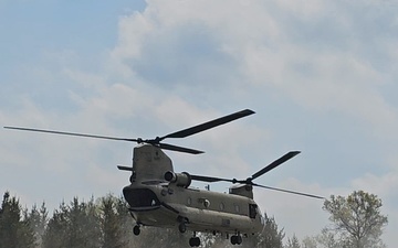 CH-47 Chinook support for Army Reserve Best Squad action at Fort McCoy