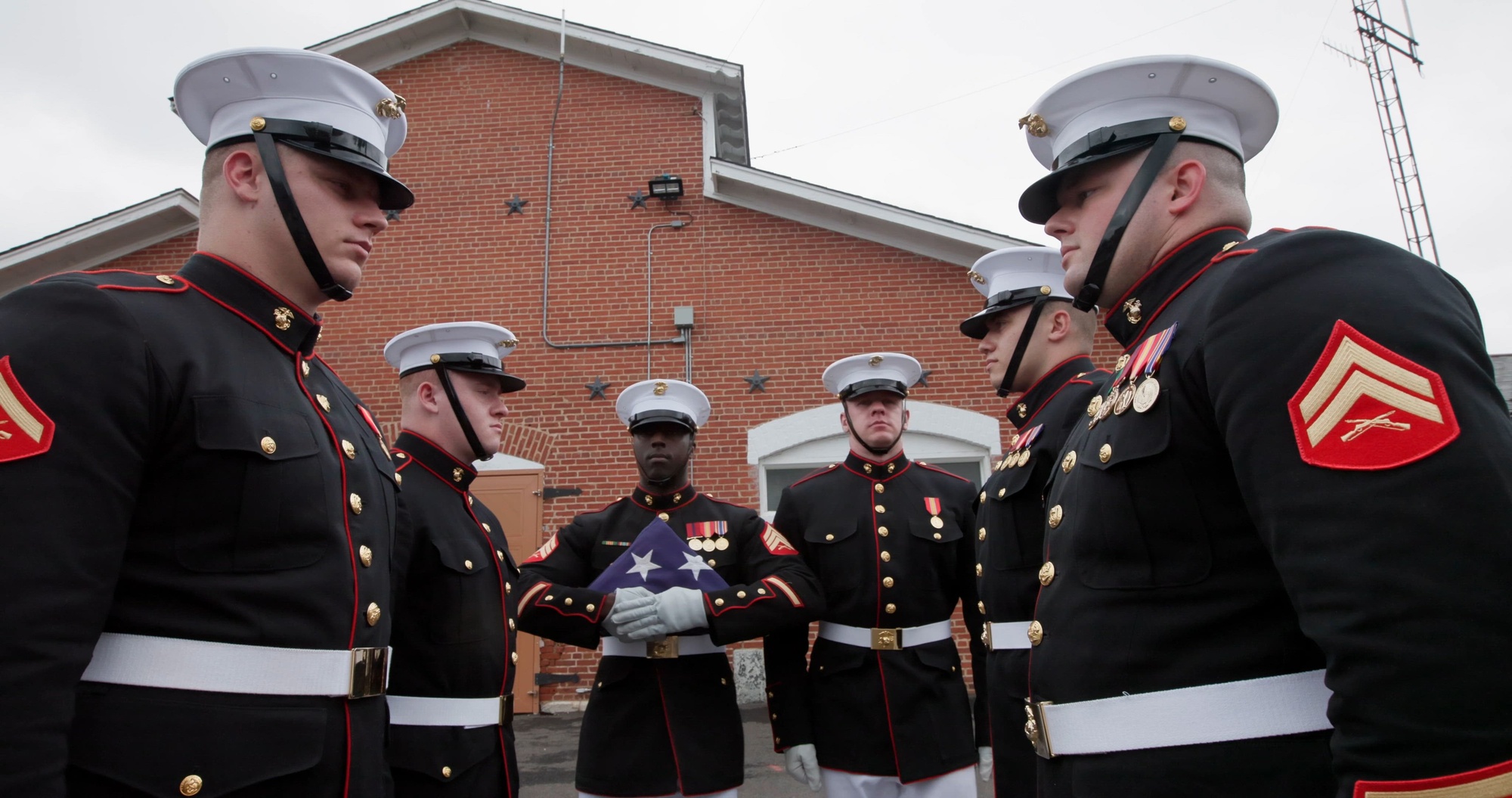 U.S. Marine Corps Body Bearers take part in caisson refamiliarization training at Fort Myer-Henderson Hall, Virginia, May 14, 2025. Body Bearers perform funeral honors for Marines and their families at Arlington National Cemetery and fulfill other ceremonial commitments throughout the National Capital Region. (U.S. Marine Corps video by John Martinez).