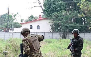 U.S. Army and partner nation soldiers from Guatemala, El Salvador and Honduras practice OPFOR response