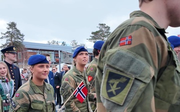 US Marines Participate in Norwegian Constitution Day Parade in Setermoen, Norway (4K Video)