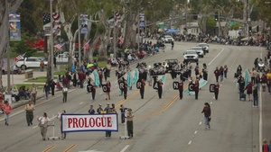 Arial Lift B Roll of the 63rd Torrance Armed Forces Day Parade