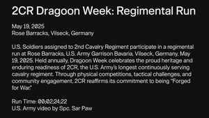 2CR Dragoon Week 2025: Regimental Run