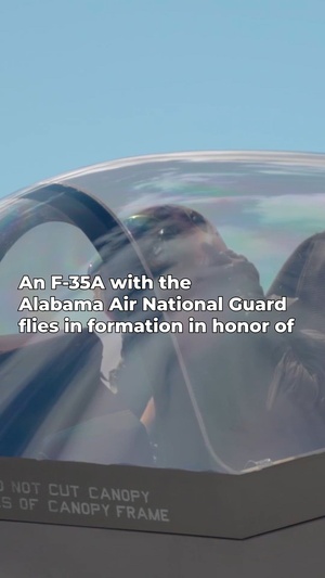 Alabama Air National Guard F-35A flight in honor of the Tuskegee Airmen