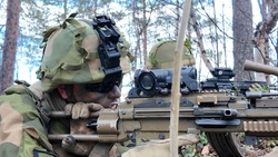 B-ROLL: Norwegian Infantry Conduct Force on Force Training (Part 3) - Defending the Tree Line