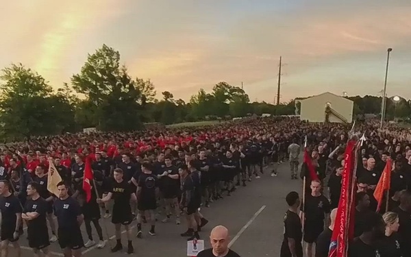 82nd ADSB on the Division Run at All American Week 2025