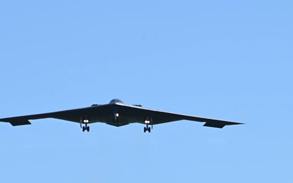 B-Roll: B-2 Spirit Stealth Bombers Return From Diego Garcia