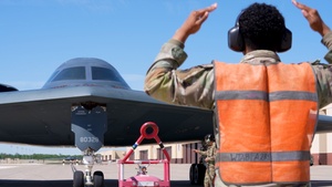 B-Roll: B-2 Spirit Stealth Bombers Return From Diego Garcia
