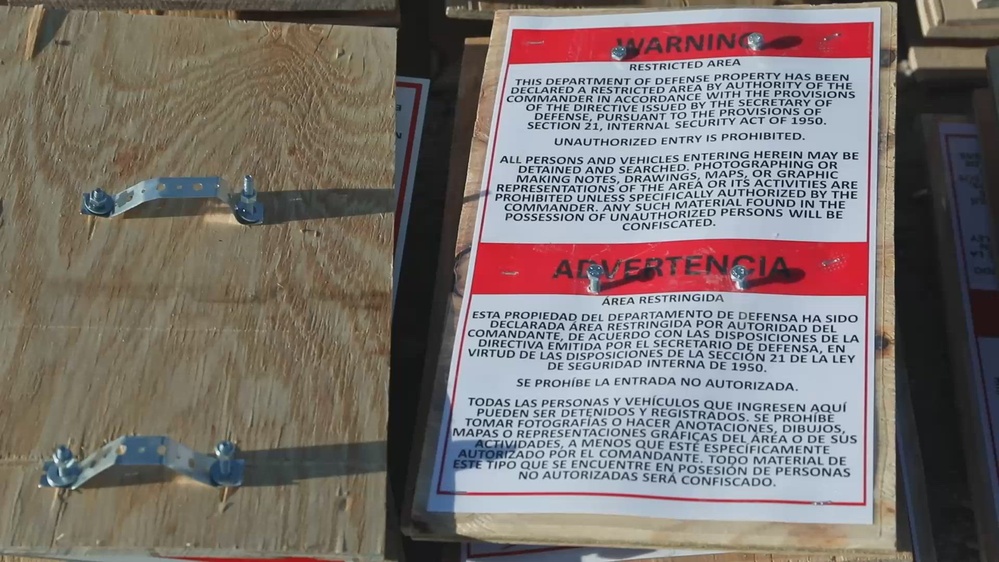 DVIDS - Video - Engineers place New Mexico National Defense Area signs