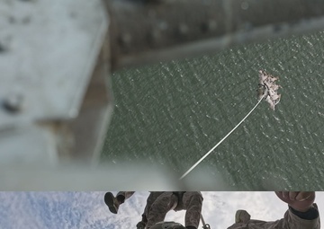 U.S. Marines with HMLA-269 and 2nd Recon conduct SPIE training (vertical)