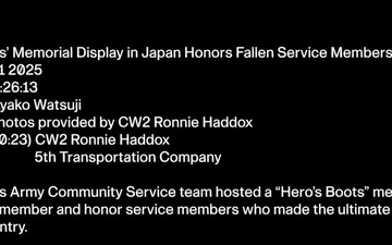 ‘Hero’s Boots’ Memorial Display in Japan Honors Fallen Service Members
