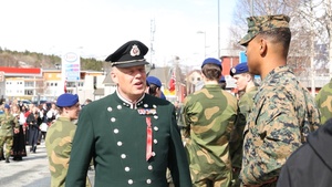 U.S. Marines participate in Norwegian Constitution Day Parade