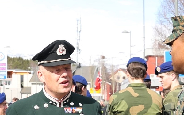 U.S. Marines participate in Norwegian Constitution Day Parade