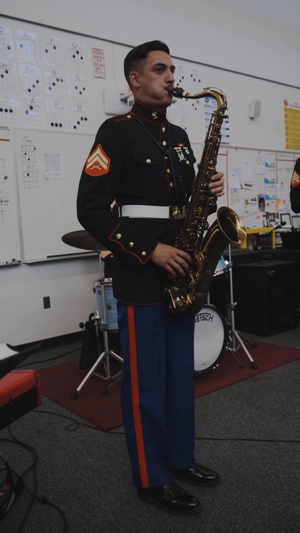 LAFW 25: 3rd MAW Band Visits Hawthorne High School