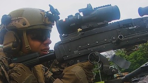 MASS-2 Marines train with M240B machine guns during live fire range