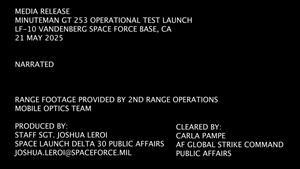 MMIII GT-253 Launches from Vandenberg