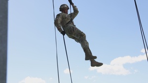 U.S. Soldiers Conduct Tower Rappels during Air Assault School in Bulgaria