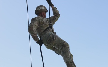 U.S. Soldiers Conduct Tower Rappels during Air Assault School in Bulgaria