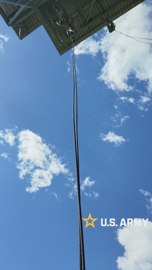 Air Assault Candidates Rappel in Bulgaria