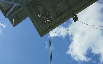 Air Assault Candidates Rappel in Bulgaria