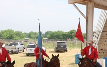Half Section presents Mounted Color Guard and Caparisoned Horse