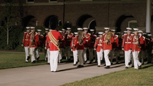 B-Roll - "The President's Own" U.S. Marine Band Performs at an Evening Parade at Marine Barracks Washington