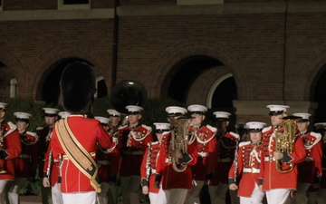 B-Roll - &quot;The President's Own&quot; U.S. Marine Band Performs at an Evening Parade at Marine Barracks Washington