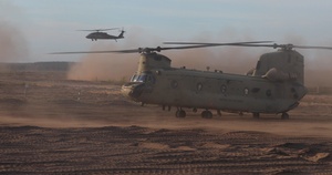 B-ROLL PACKAGE: Task Force Desert Knight transports 173rd Airborne Brigade during Defender 2025 (4K)