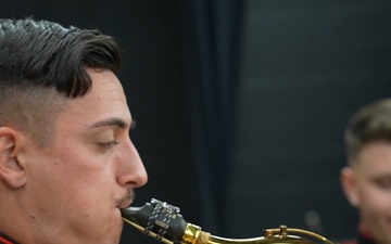 LAFW 25: 3rd MAW Band Visits Savanna High School B-Roll