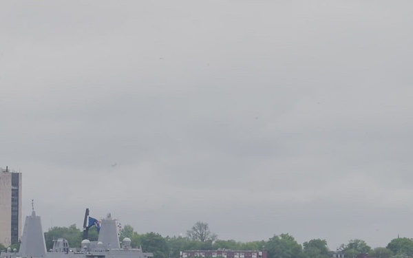 FWNY25: Parade of Ships Arrives for Fleet Week New York