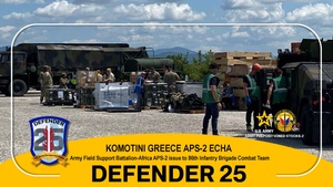 AFSBn-Africa issues nearly 800 pieces of APS-2 gear to Vermont National Guard Soldiers deployed to Greece for DEFENDER 25