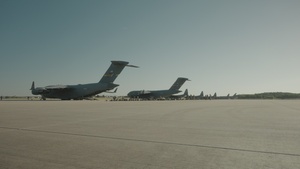 B-Roll: 173rd Airborne Brigade paratroopers prepare to jump into Lithuania