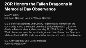 2CR Honors Fallen Dragoons in Memorial Day Observance