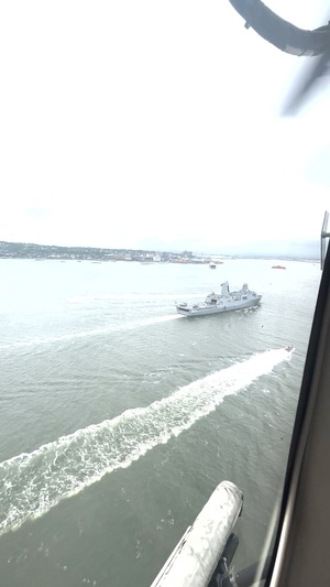 USS New York arrives to Fleet Week New York 2025 (vertical video)