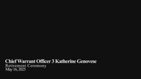 CWO 3 Genovese Retirement Ceremony