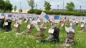 Fort Campbell Final Boots Display