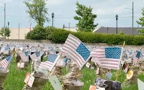 Fort Campbell Final Boots Display