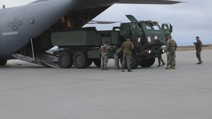 B-ROLL: Marines Fire High Mobility Artillery Rocket System (HIMARS) in Visby, Sweden